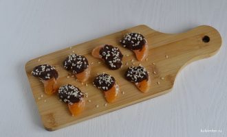 Мандаринс кунжутом и шоколадом