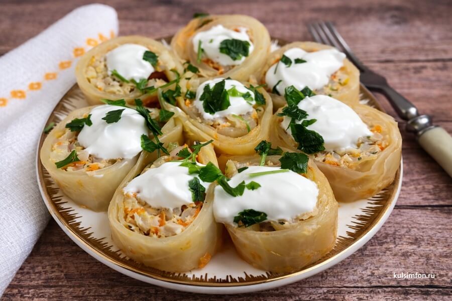 Голубцы с куриным фаршем