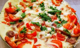 Болгарский омлет миш-маш с овощами и брынзой