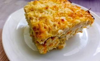Капустная запеканка с куриной грудкой и сыром — сочное диетическое блюдо