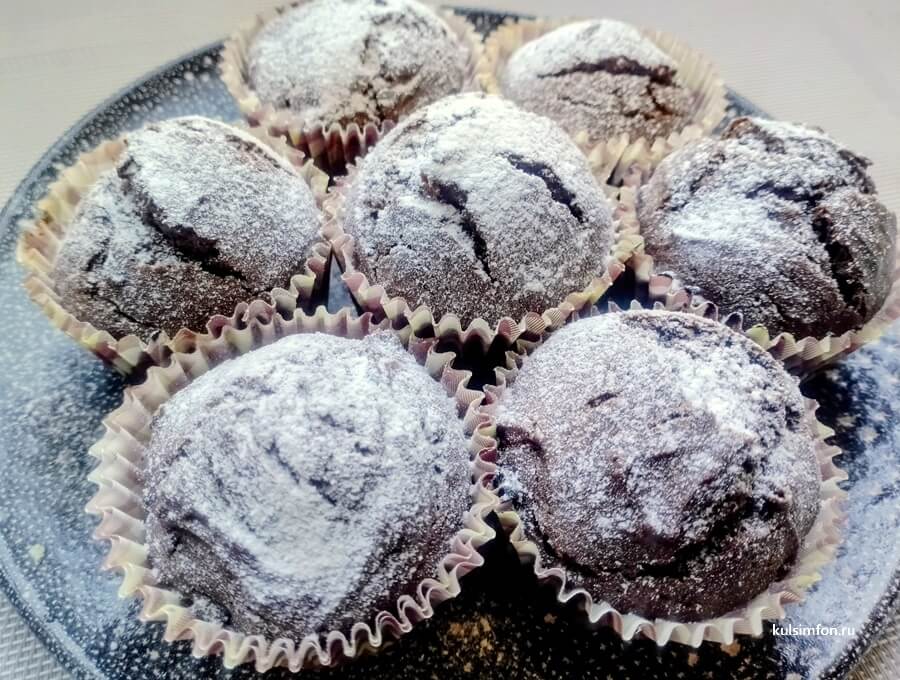 Шоколадные маффины домашнего приготовления