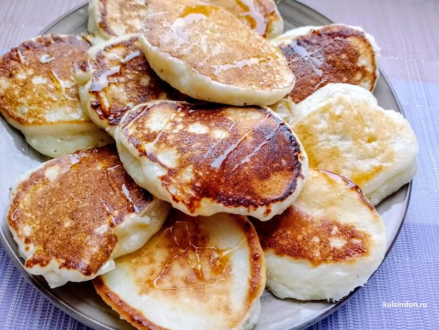 Оладьи с творогом и кокосовой стружкой