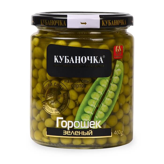 Банка зеленого горошка